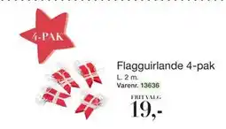 Harald Nyborg Flagguirlande 4-pak, DKK 19 tilbud