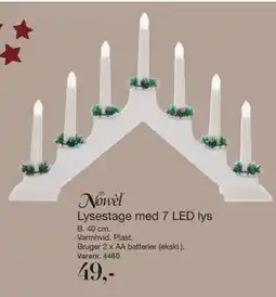 Harald Nyborg Lysestage med 7 LED lys, DKK 49 tilbud