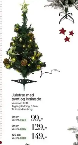 Harald Nyborg Juletræ med pynt og lyskæde tilbud