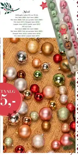 Harald Nyborg Julekugler i plast Ø5 cm. 10 stk, DKK 15 tilbud