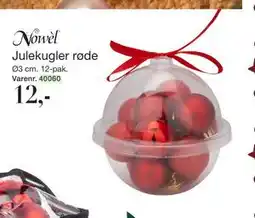 Harald Nyborg Julekugler røde, DKK 12 tilbud