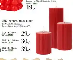 Harald Nyborg LED-vokslys med timer tilbud