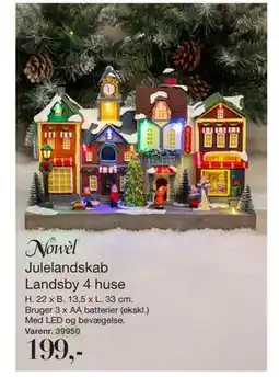Harald Nyborg Julelandskab Landsby 4 huse, DKK 199 tilbud