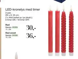 Harald Nyborg LED-kronelys med timer tilbud