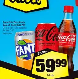 Calle Coca Cola Zero, Fanta Zero el. Coca Cola PET, DKK 59.99 tilbud