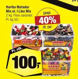 Calle Haribo Matador Mix el. I Like Mix, DKK 100 tilbud