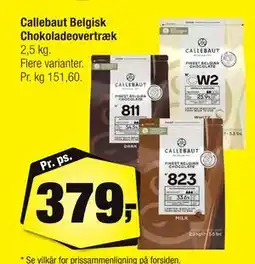 Calle Callebaut Belgisk Chokoladeovertræk, DKK 379 tilbud