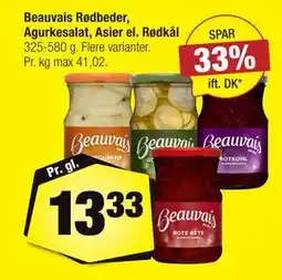 Calle Beauvais Rødbeder, Agurkesalat, Asier el. Rødkål, DKK 13.33 tilbud