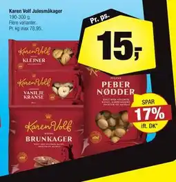 Calle Karen Volf Julesmåkager, DKK 15 tilbud