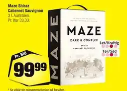 Calle Maze Shiraz Cabernet Sauvignon, DKK 99.99 tilbud
