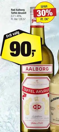 Calle Rød Aalborg Taffel Akvavit, DKK 90 tilbud
