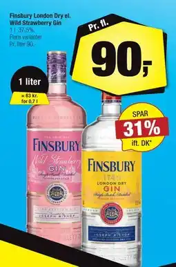 Calle Finsbury London Dry el. Wild Strawberry Gin, DKK 90 tilbud