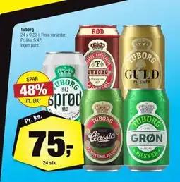 Calle Tuborg, DKK 75 tilbud