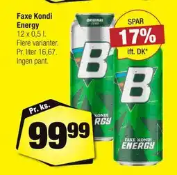 Calle Faxe Kondi Energy, DKK 99.99 tilbud