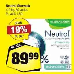 Calle Neutral Storvask, DKK 89.99 tilbud