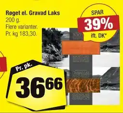 Calle Røget el. Gravad Laks, DKK 36.66 tilbud