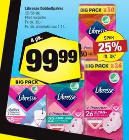 Calle Libresse Dobbeltpakke, DKK 99.99 tilbud