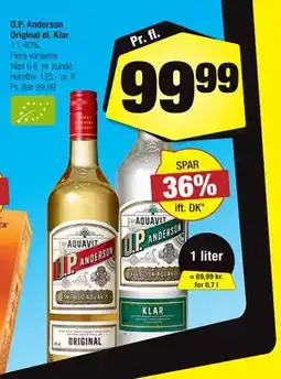 Calle O.P. Anderson Original el. Klar, DKK 99.99 tilbud
