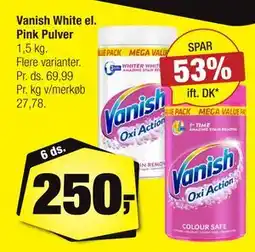 Calle Vanish White el. Pink Pulver, DKK 250 tilbud