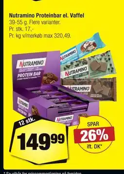 Calle Nutramino Proteinbar el. Vaffel, DKK 149.99 tilbud