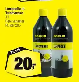 Calle Lampeolie el. Tændvæske, DKK 20 tilbud