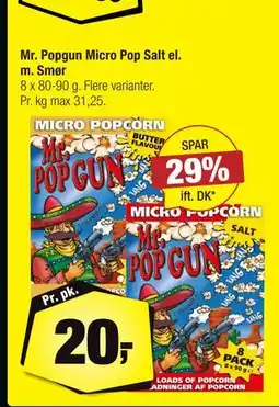 Calle Mr. Popgun Micro Pop Salt el. m. Smør, DKK 20 tilbud