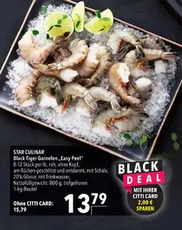 Citti STAR CULINAR Black Tiger Garnelen „,Easy Peel" tilbud