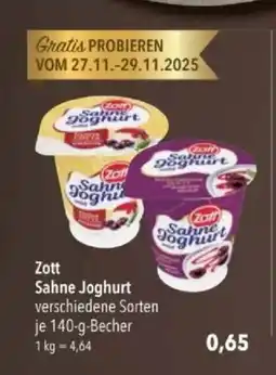 Citti Zott Sahne Joghurt tilbud
