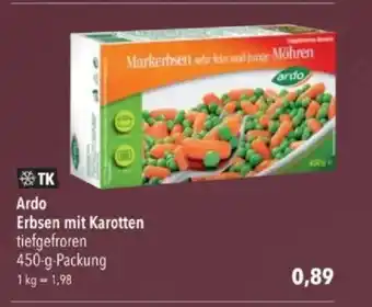 Citti Ardo Erbsen mit Karotten tilbud