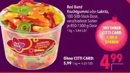 Citti Red Band Fruchtgummi oder Lakritz tilbud