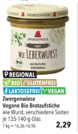 Citti Zwergenwiese Vegane Bio Brotaufstiche tilbud