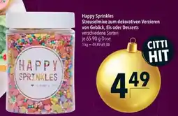 Citti Happy Sprinkles Streuselmixe zum dekorativen Verzieren von Gebäck, Eis oder Desserts tilbud