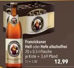 Citti Franziskaner Hell oder Hefe alkoholfrei tilbud
