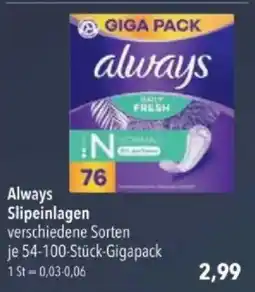 Citti Always Slipeinlagen tilbud