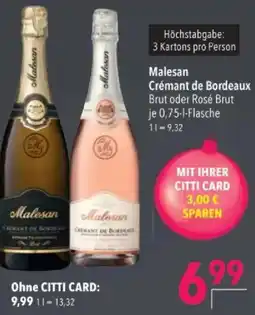 Citti Malesan Crémant de Bordeaux tilbud