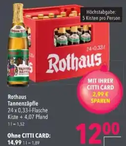 Citti Rothaus Tannenzäpfle tilbud