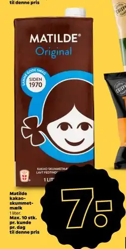 Netto Matilde kakaoskummetmælk, DKK 7 tilbud
