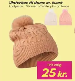 Hi five Vinterhue til dame m. kvast, DKK 25 tilbud