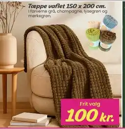 Hi five Tæppe vaflet 150 x 200 cm., DKK 100 tilbud