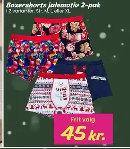 Hi five Boxershorts julemotiv 2-pak, DKK 45 tilbud