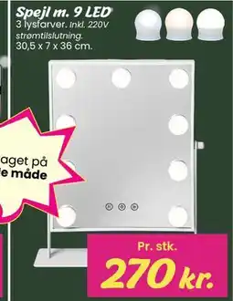 Hi five Spejl m. 9 LED, DKK 270 tilbud