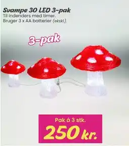 Hi five Svampe 30 LED 3-pak, DKK 250 tilbud