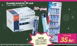 Hi five Grundig batterier 30-pak, DKK 35 tilbud