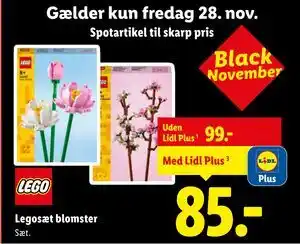 Legosæt blomster, DKK 99, App-pris