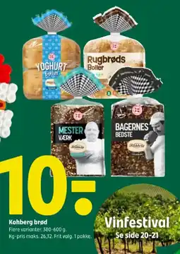 Coop 365 Kohberg brød tilbud