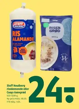 Coop 365 Steff Houlberg risalamande eller Coop risengrød tilbud