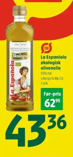 Coop 365 La Espaniola Økologisk olivenolie tilbud