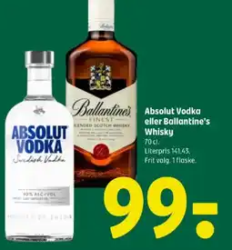 Coop 365 Absolut Vodka eller Ballantine's Whisky tilbud