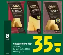 Coop 365 Castello hård ost tilbud
