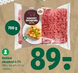 Coop 365 Hakket oksekød 4-7% tilbud